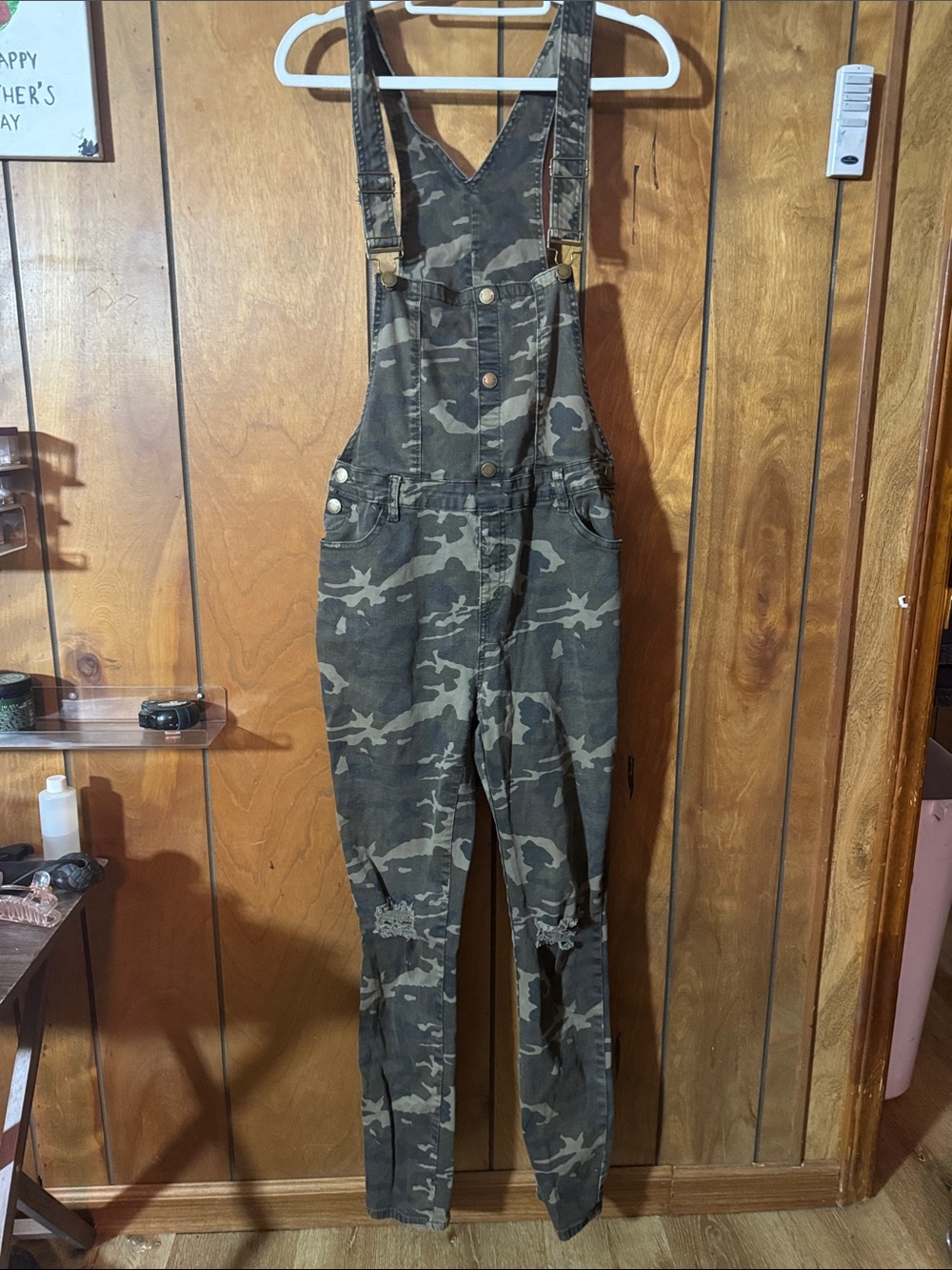 Camo Utility Overalls - Women